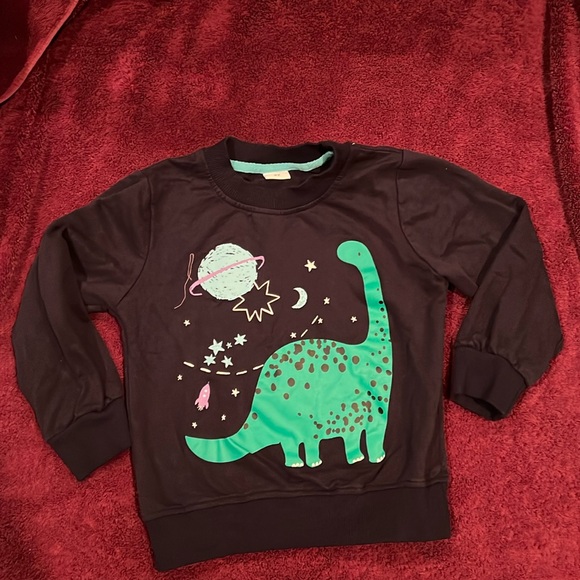 NO BRAND DINO NAVY LONG SLEEVES SHIRT Boy 4Y - Picture 1 of 5